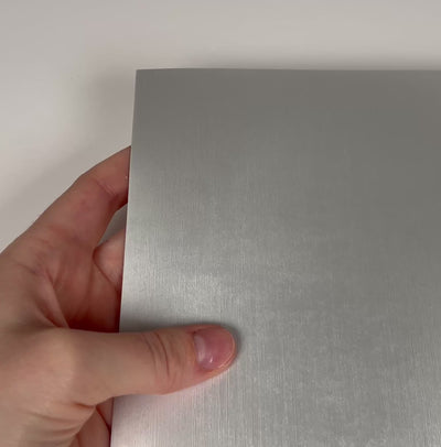 BRUSHED SILVER Foil Cardstock - 12x12 Matte Cardstock - Encore - 12x12 Cardstock Shop - Silver - Foil