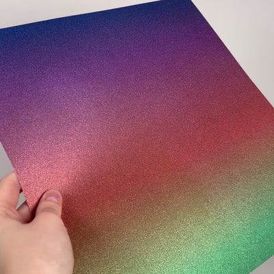 OVER THE RAINBOW - Multi-Color Glitter - 12x12 Cardstock - 12x12 Cardstock Shop - Encore - Rainbow glitter Cardstock