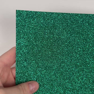 KELLY GREEN Glitter Luxe Cardstock - 12x12 Cardstock Shop - 12x12 Cardstock - GREEN glitter Cardstock - Encore