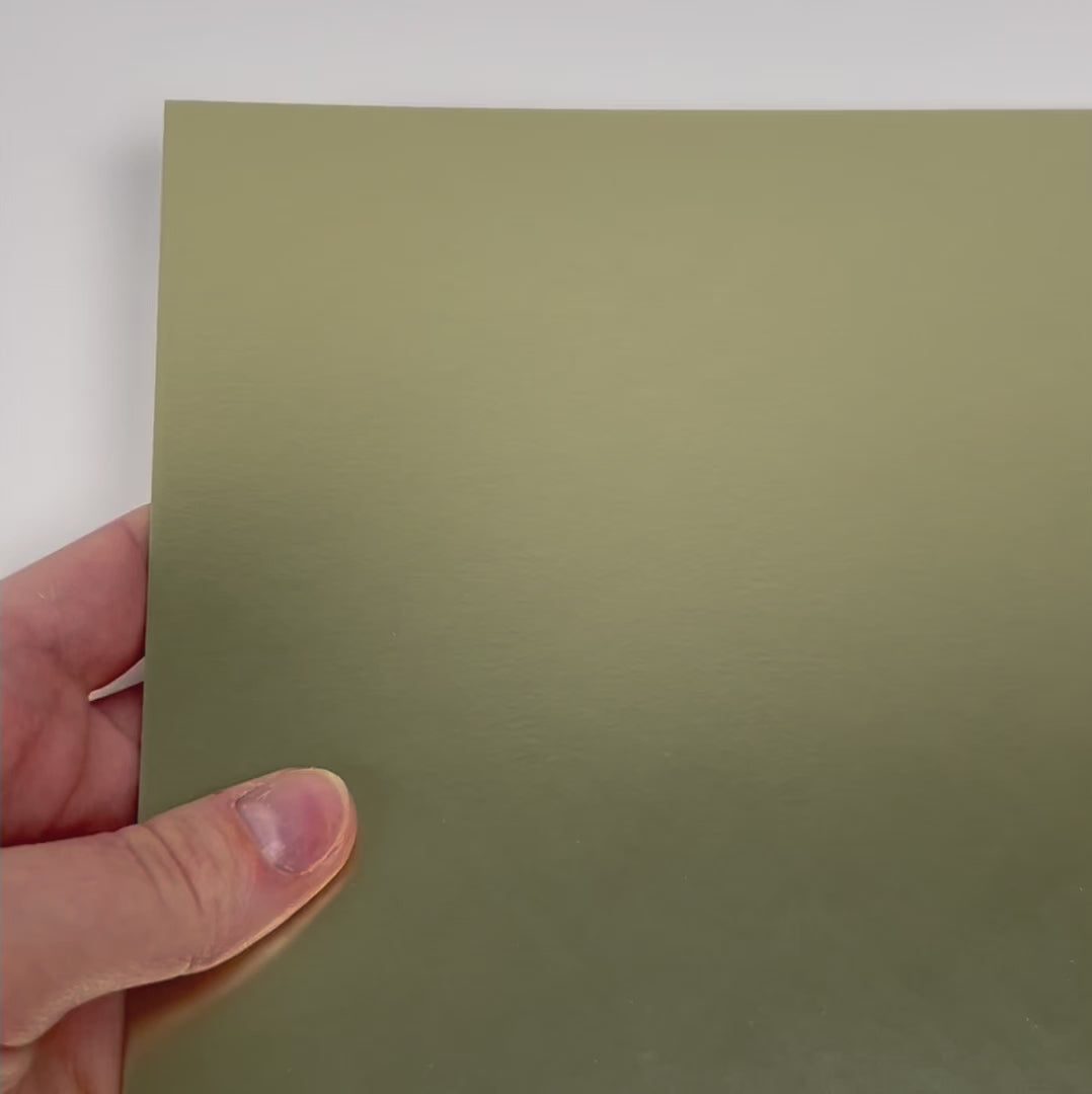 SAGE matte foil cardstock - 12x12 cardstock - encore paper - video shows light play