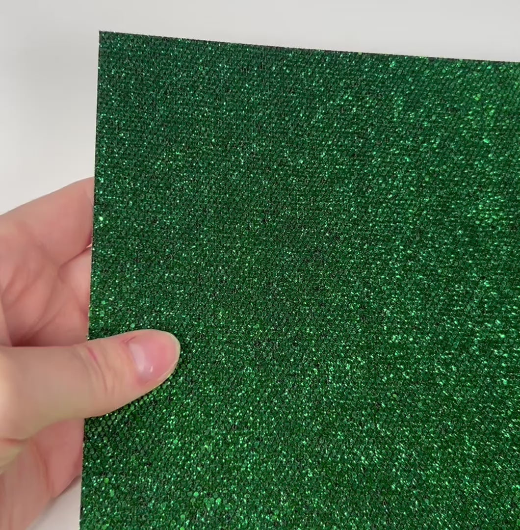 SHAMROCK Sequin Glitter Cardstock - Green disco ball glitter - 12x12 Cardstock shop - Encore - 12x12 Cardstock - green glitter Cardstock