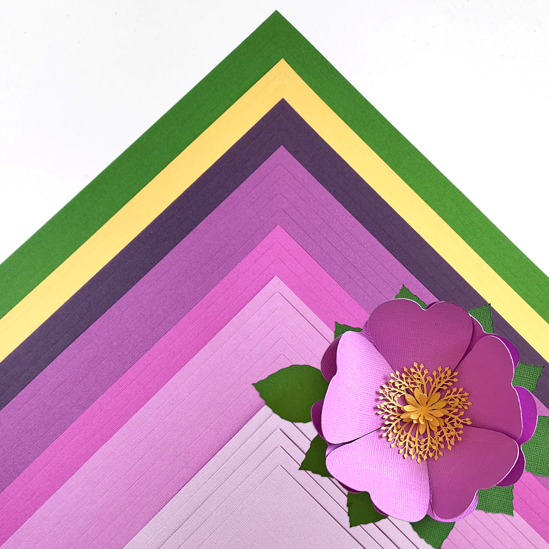 purple cardstock flower making collection kit