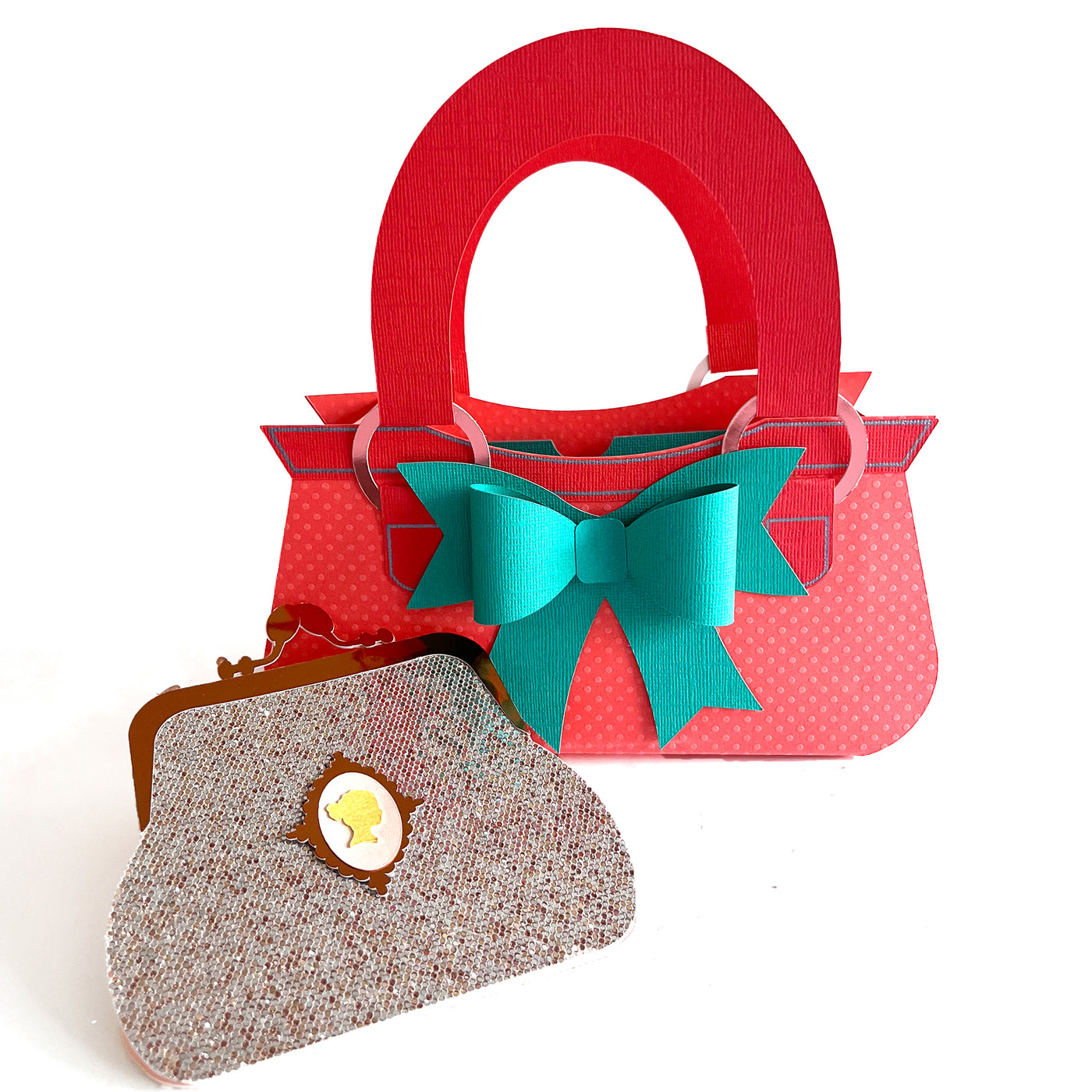 Paper Purse featuring Bazzill Dotted Swiss