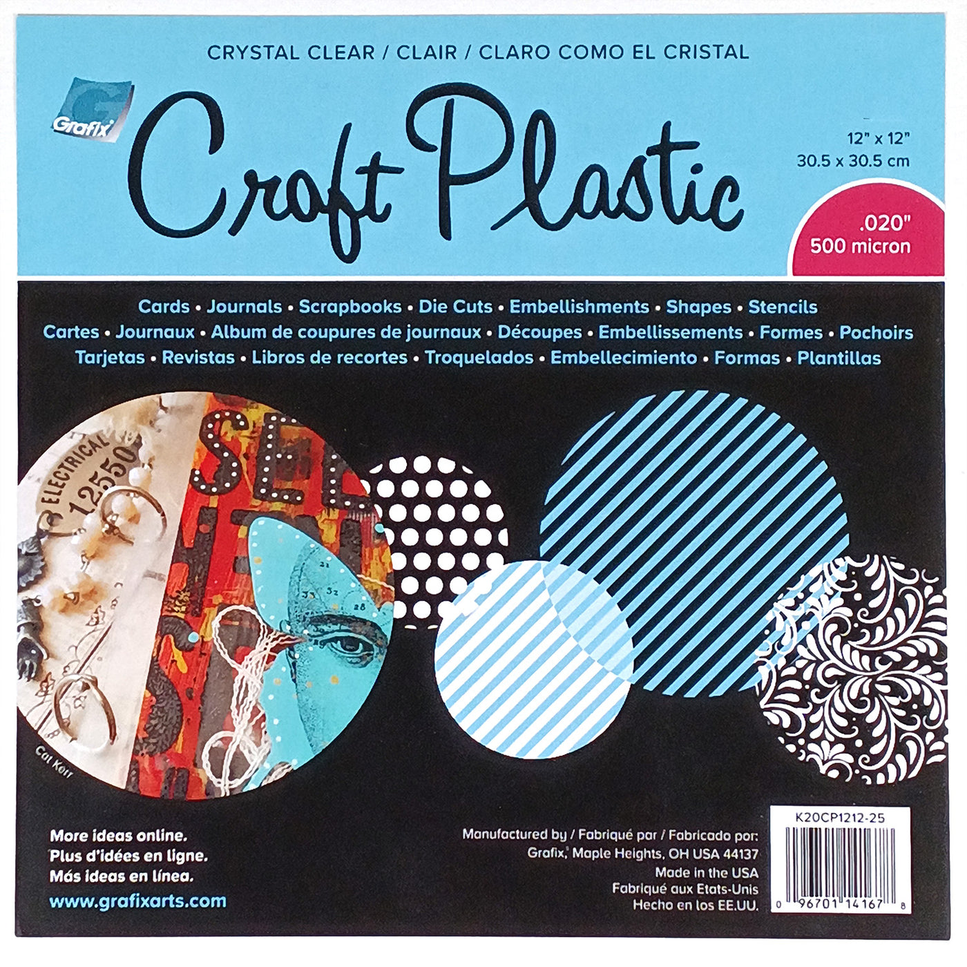 Grafix - Clear Craft Plastic 12 X 12