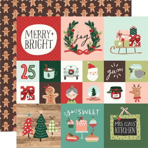 Simple Vintage Rustic Christmas Cardstock Stickers 12x12 Combo