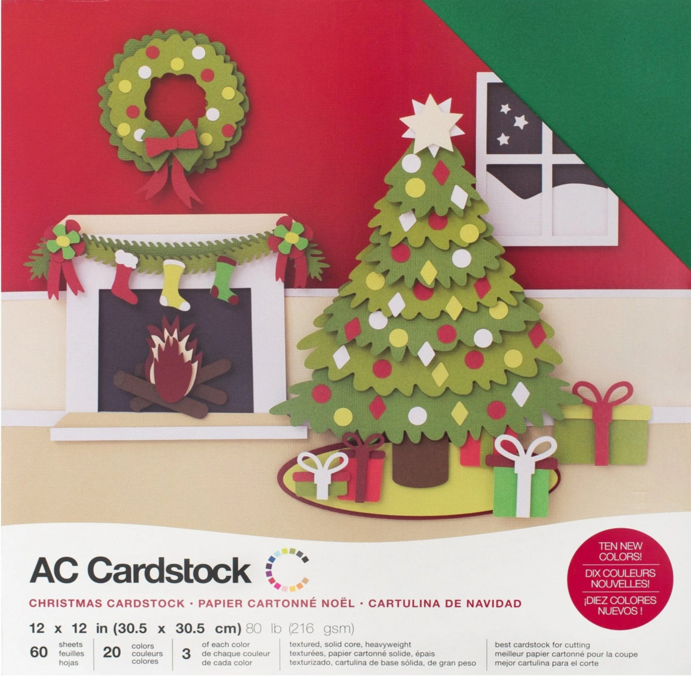 Office, Christmas Scrapbook Paper 12x12 Premium Card Stock