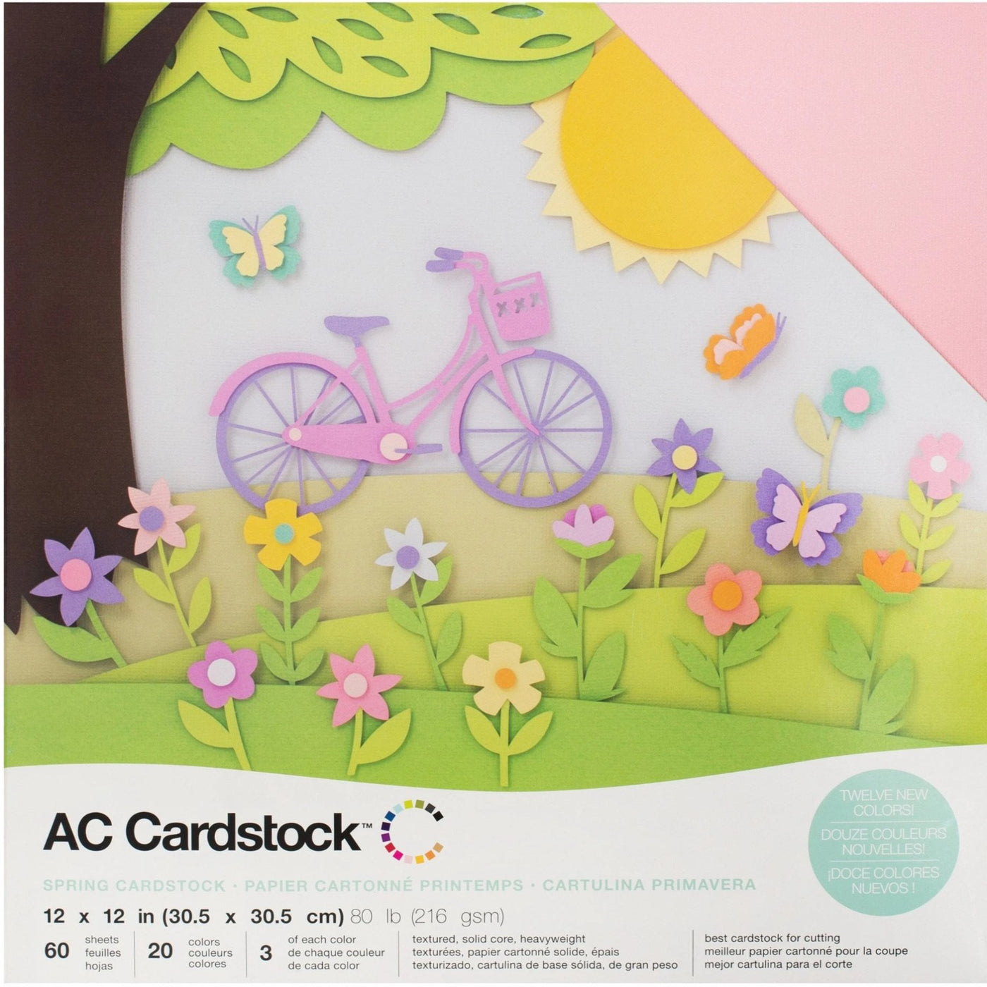  12 x 12-inch White AC Cardstock Pack by American Crafts