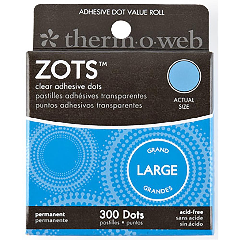 Zots Singles Clear Adhesive Dots Medium 3/8X1/64 Thick 175/Pkg