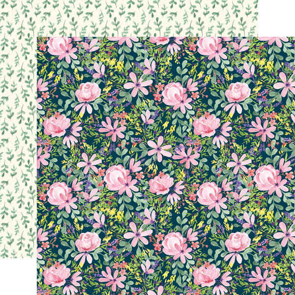  Carta Bella Paper Company Botanical Garden Collection Kit  paper, pink, green, black, red, cream