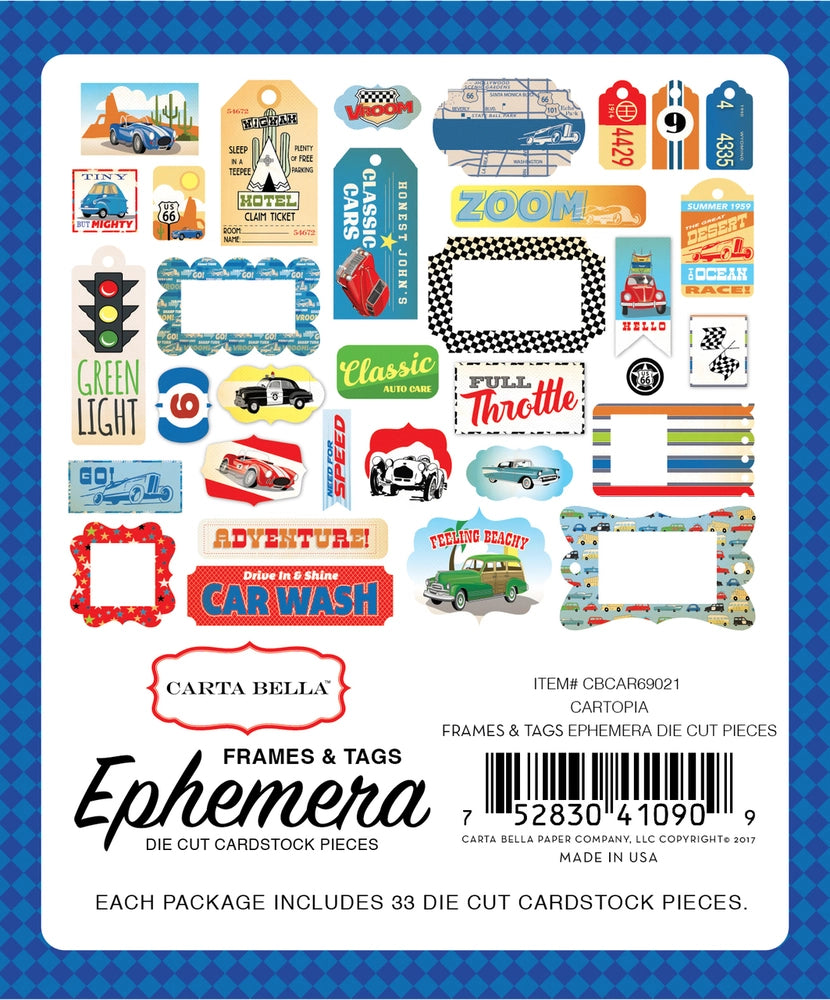 Carta Bella Cartography No. 1 Elements Cardstock Stickers