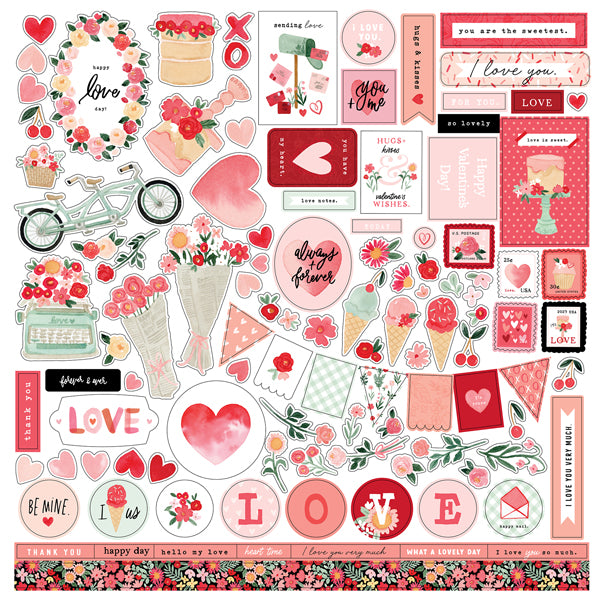 Valentine's Day Scrapbook Paper