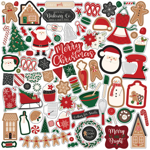Salutations Christmas Cardstock Stickers 12X12-Elements - 793888026209
