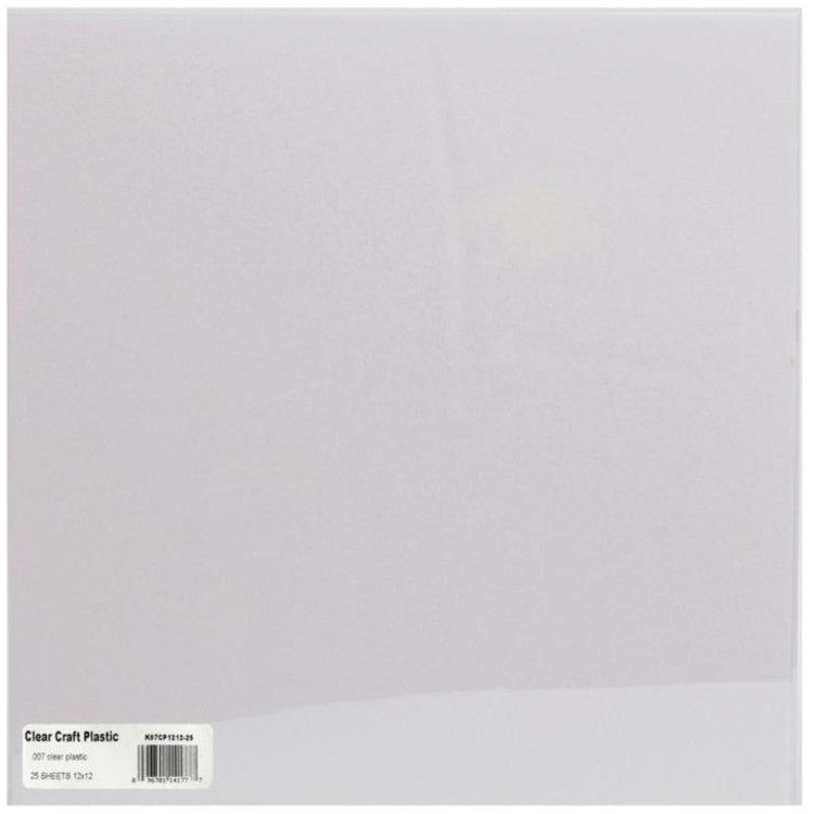 Samsill 50 Pack 12 x 12 .007 Clear Craft Plastic Sheets