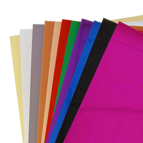 100 Sheets Metallic Holographic Card Stock Shiny Mirror Paper Sheets A4  Size Mixed Color Paper
