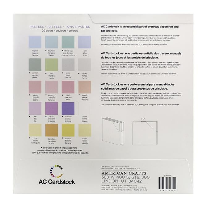 American Crafts Variety Cardstock Pack 12x12 60/Pkg (Spring)