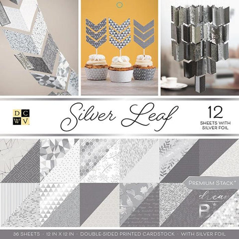 Glitter Silver Cardstock - 12 x 12 inch - .016 Thick - 20 Sheets - Clear  Path Paper