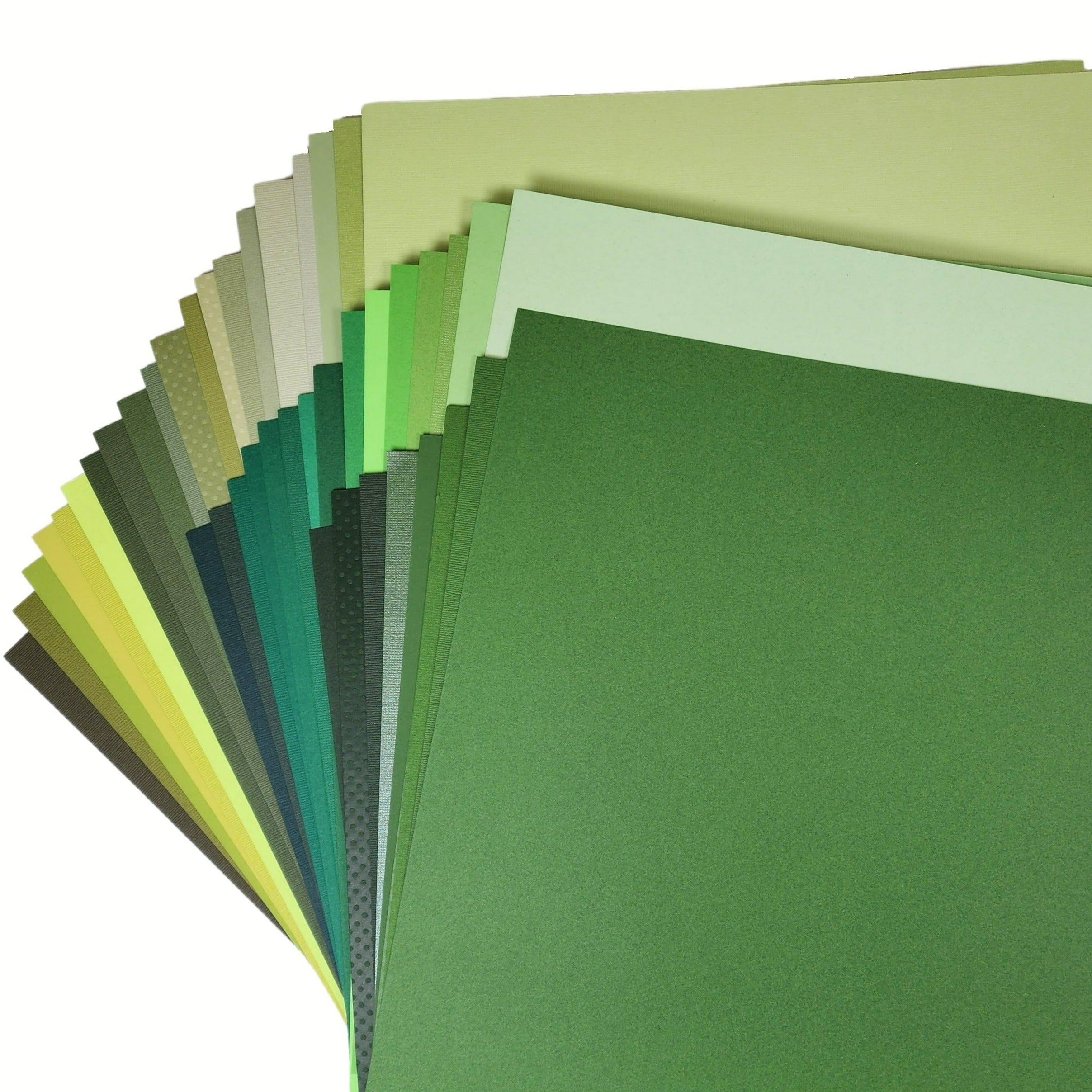 BAZZILL GREENS CARDSTOCK SAMPLER Variety Pack - 43 Sheets - 12x12 Card ...