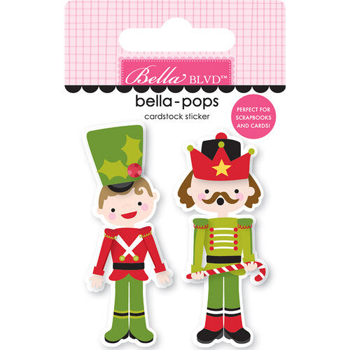 This adorable little nut-cracker and toy soldier Bella-pop are perfect for cardmaking, scrapbook pages, journals, tags, and more.